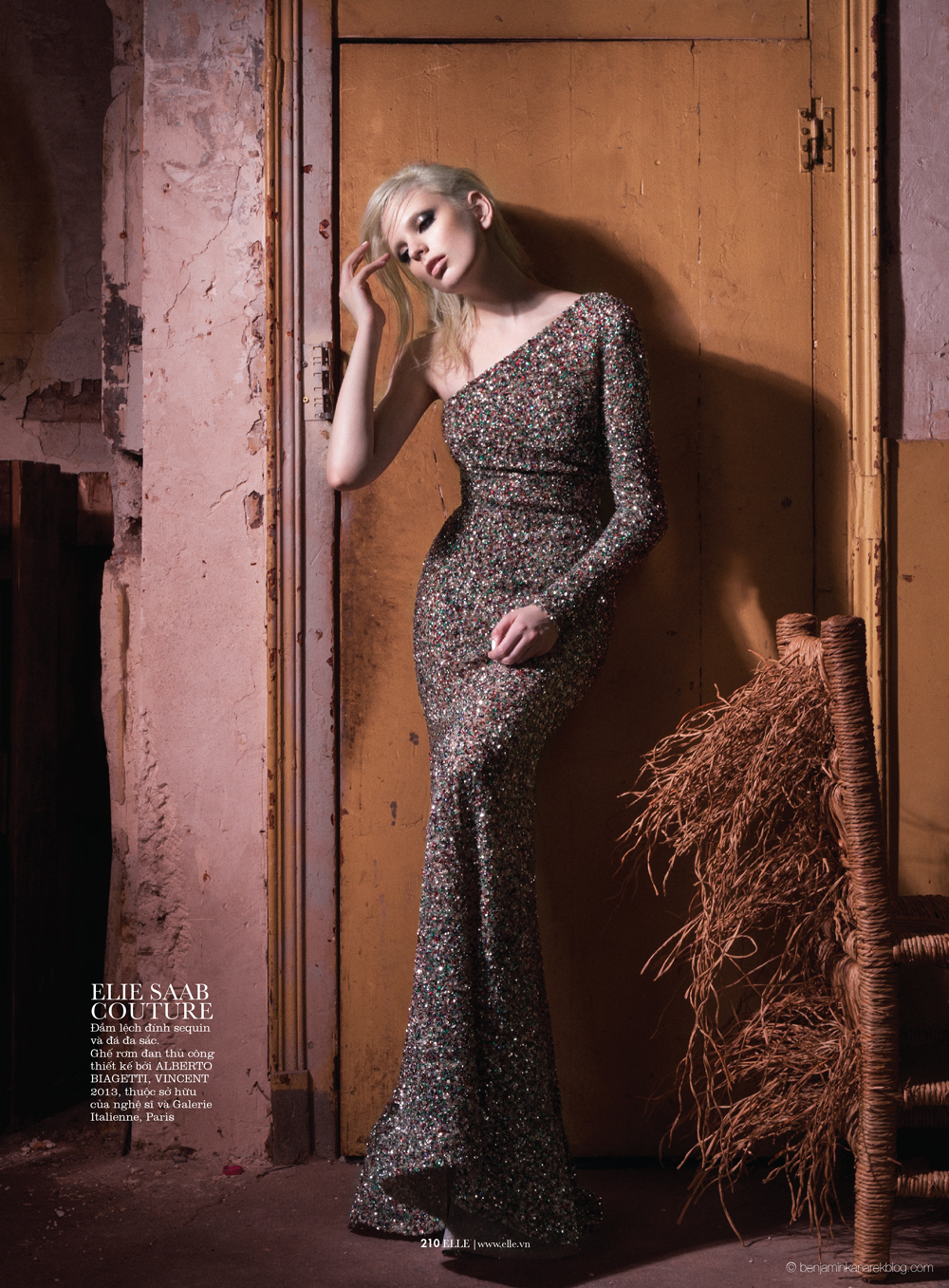 Chrystal Copland in Elie Saab Haute Couture © Benjamin Kanarek