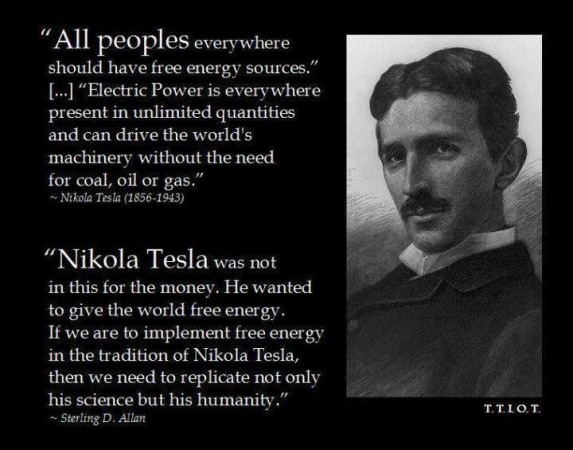 Tesla world free energy