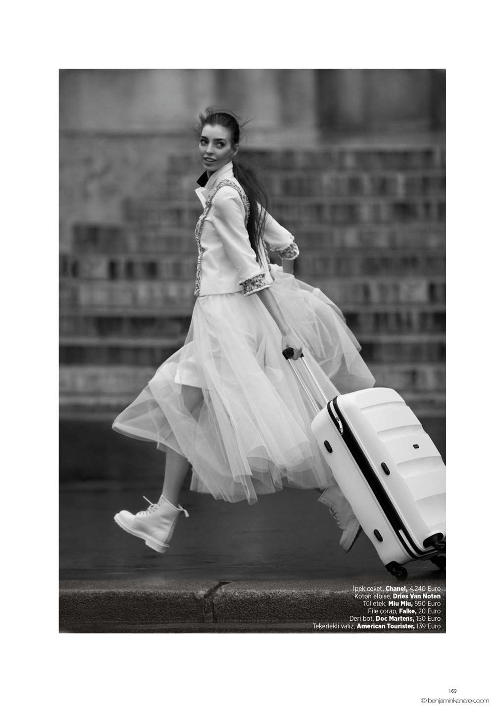 Dajana Antic wearing Chanel and Miu Miu © Benjamin Kanarek
